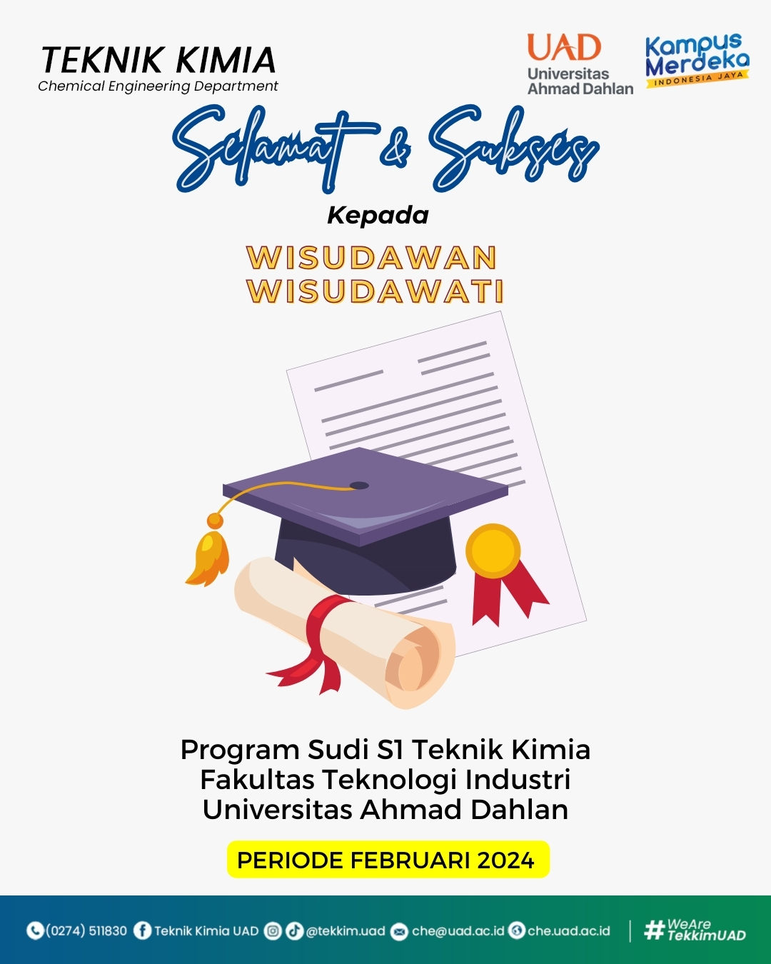 Selamat dan Sukses Kepada Wisudawan-Wisudawati Teknik Kimia Universitas ...